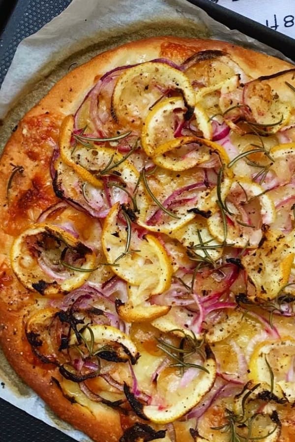 Rosemary Pizza and Lemon