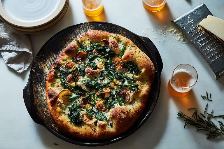 Rosemary Pizza with Broccoli Rabe and Potato