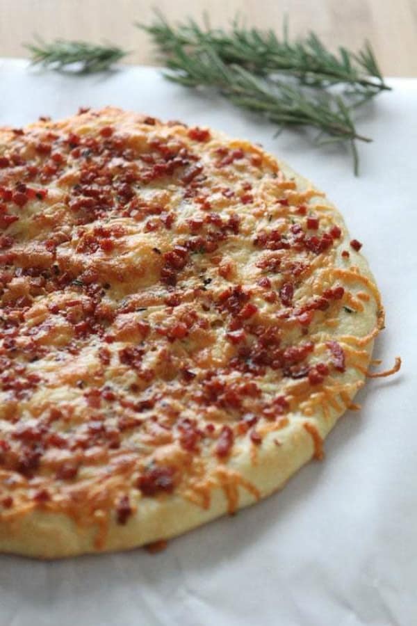 Rosemary Pizza with Spicy Pancetta