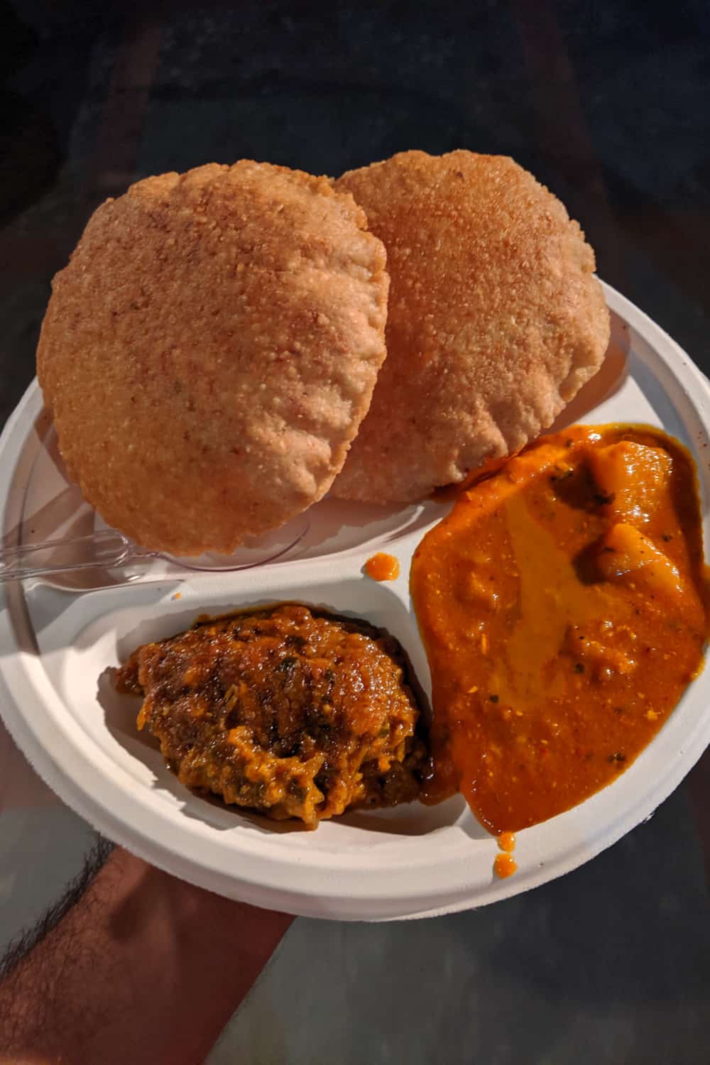 Indian Street Food Nagori Halwa and Bedmi Puri