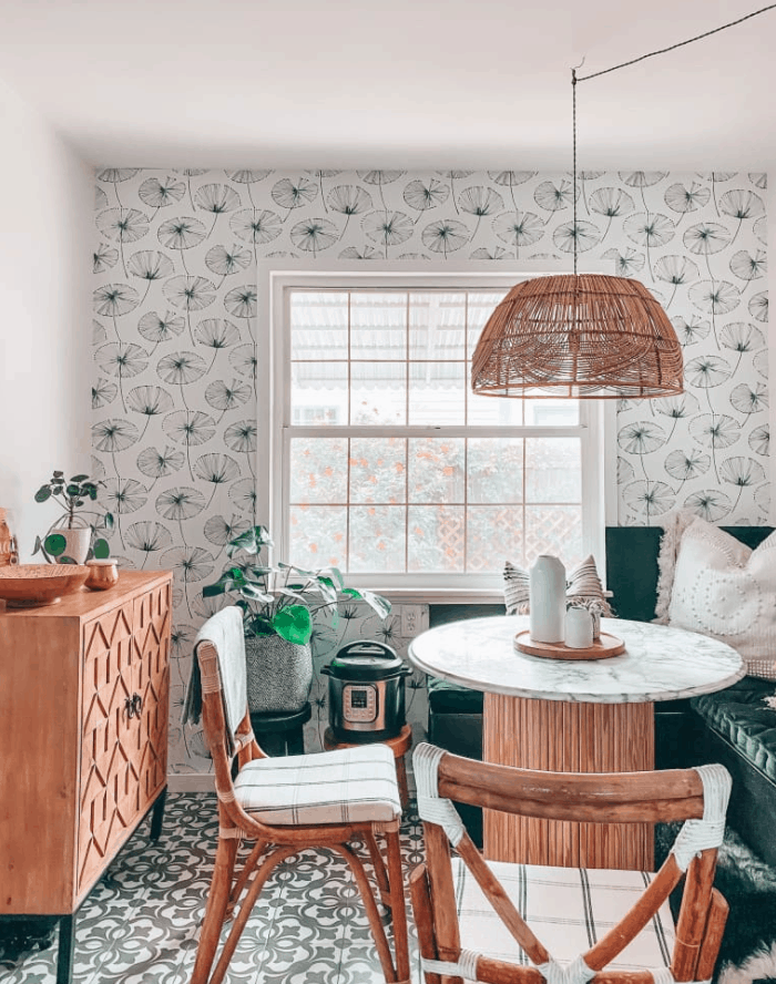 A Boho-Style Breakfast Nook Packed with DIY Money-Saving Hacks