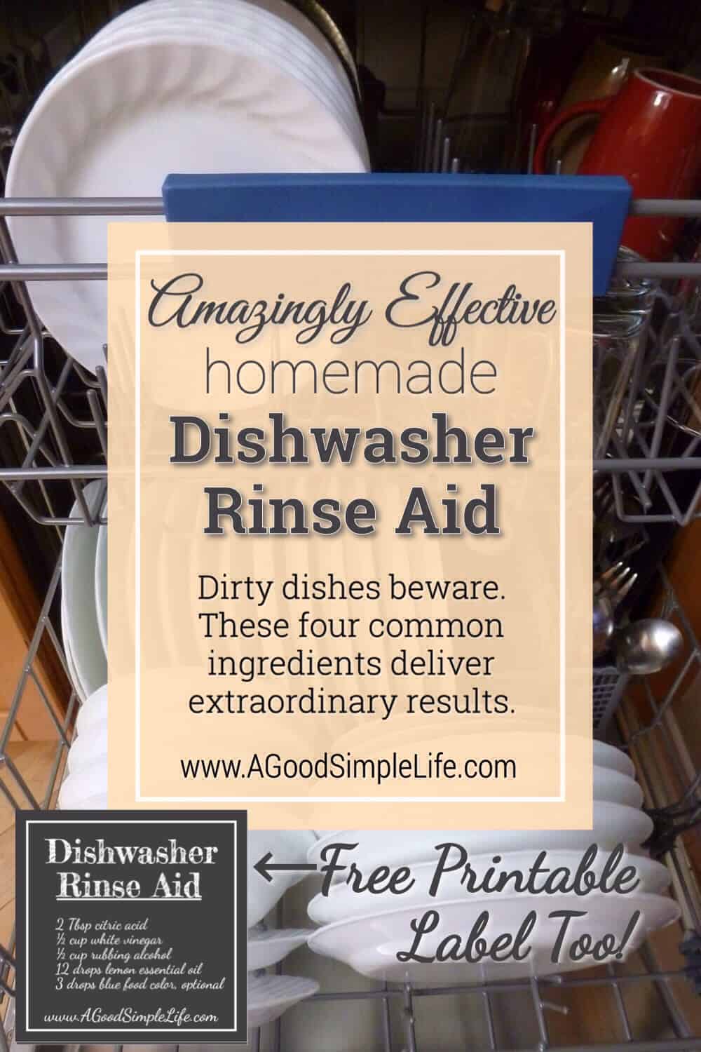 Amazingly Effective DIY Dishwasher Rinse Aid