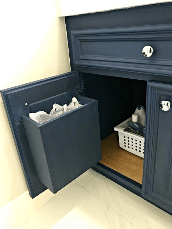 Build a DIY Cabinet Door Garbage Can