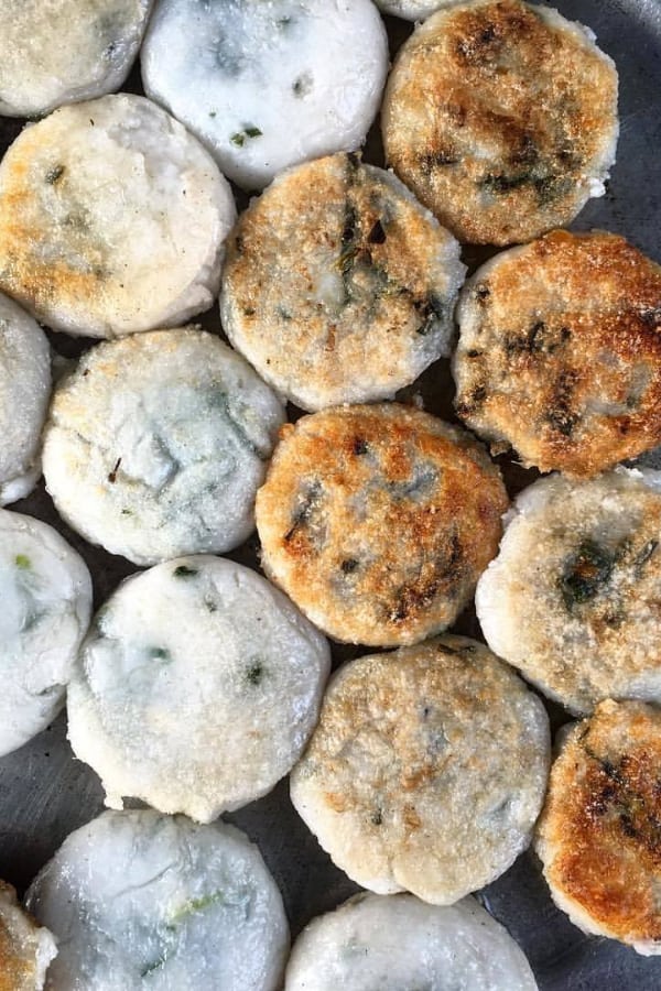 Cambodian Street Food Chive Cakes