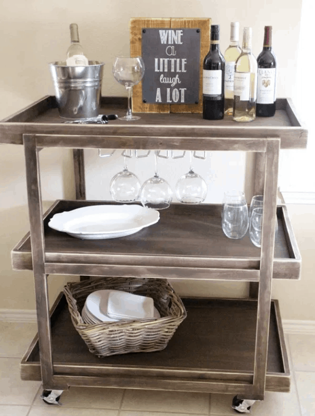 DIY Bar Cart do Shanty 2 Chic