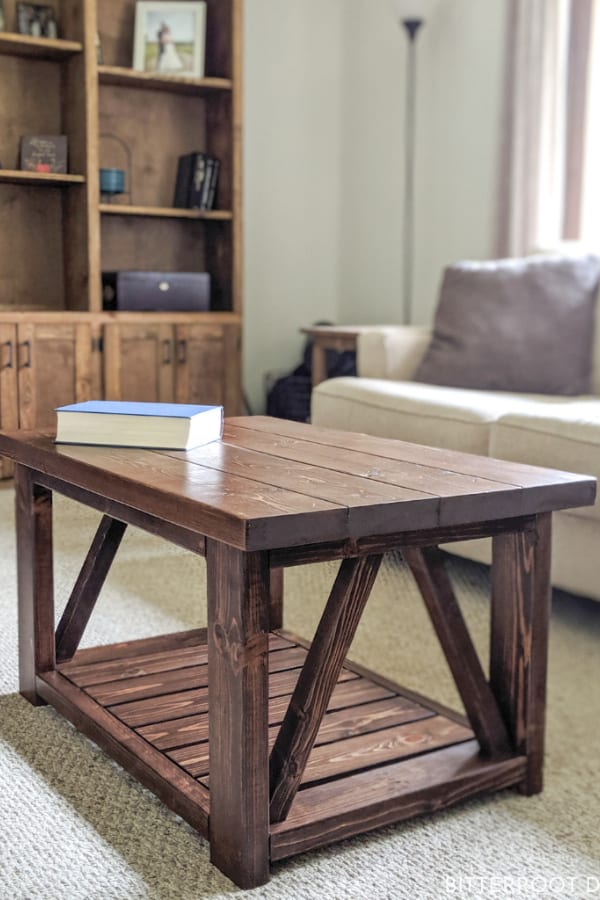DIY Coffee Table with Truss Sides