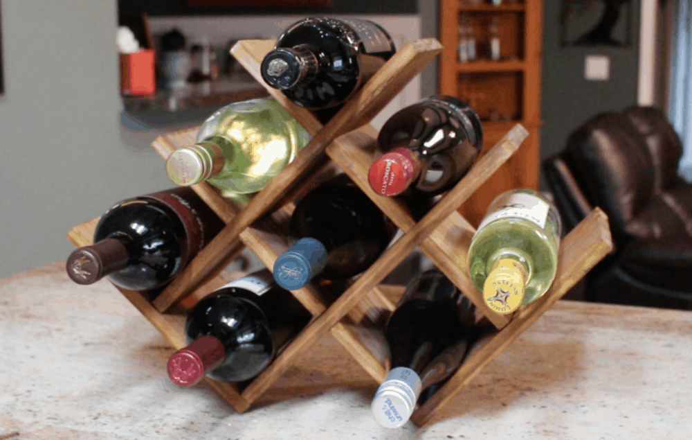 DIY Countertop Wine Rack