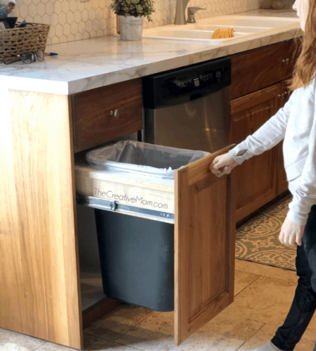 DIY Pull Out Trash Cabinet