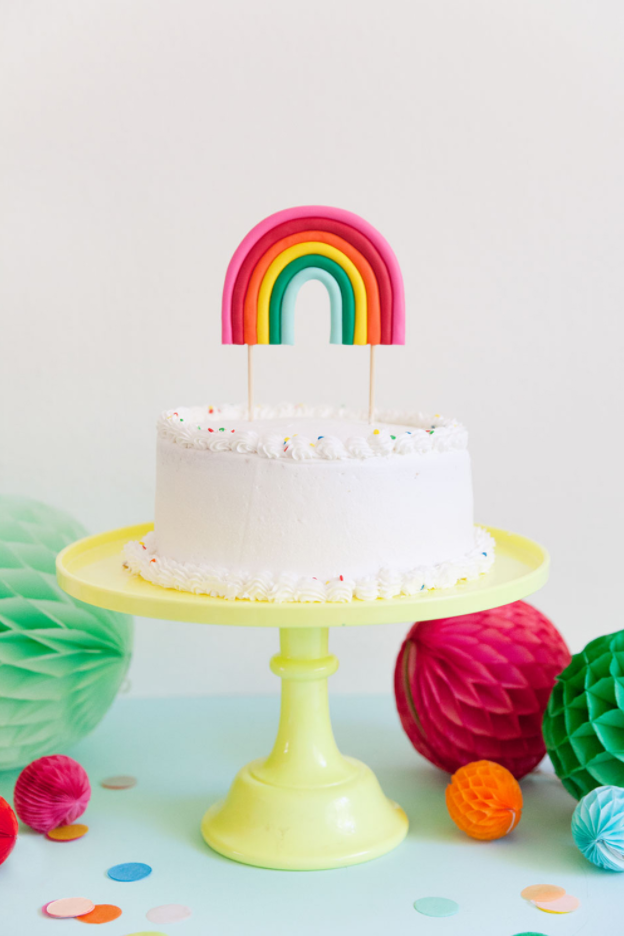 DIY Rainbow Cake Topper