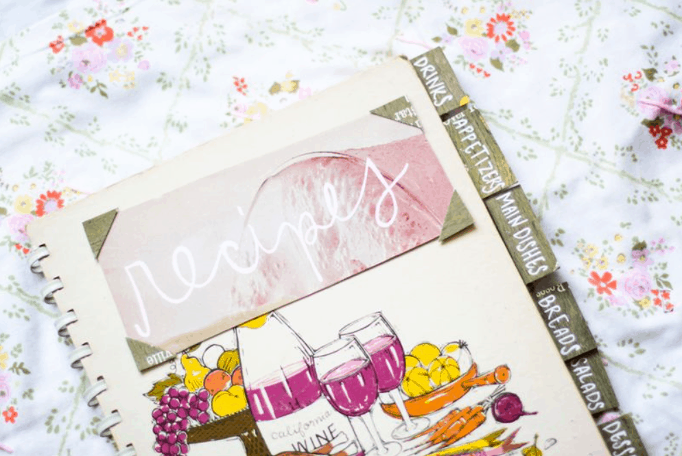 DIY Recipe Book from A Beautiful Mess