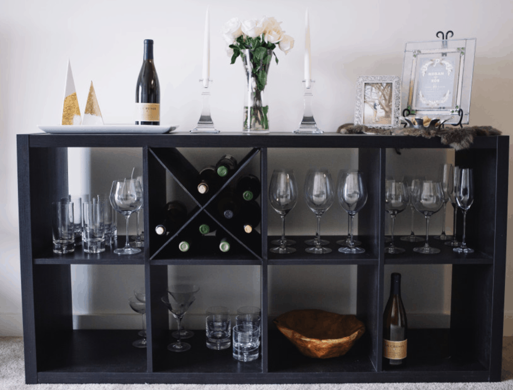 DIY Wine Rack from an Ex-Ikea Shelf