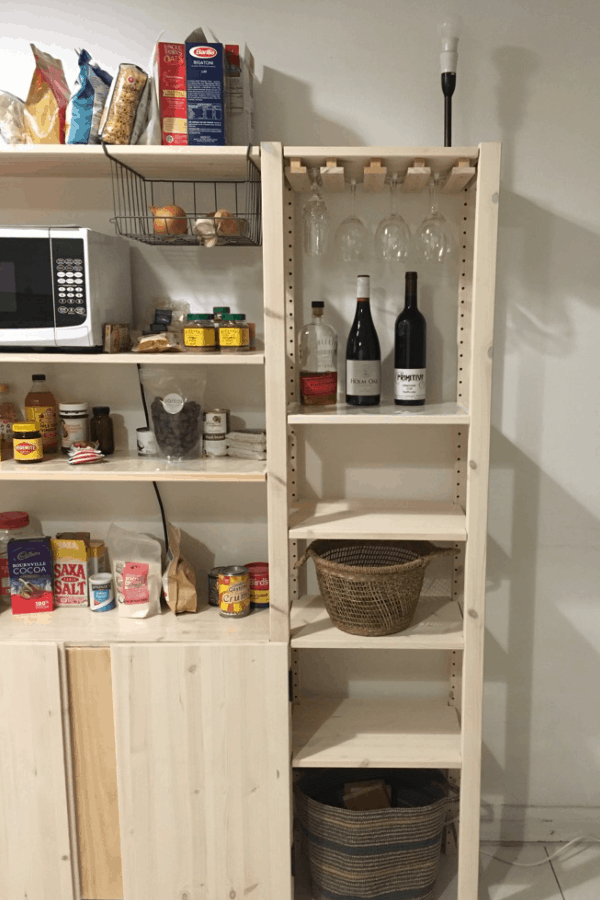 DIY Rack de sticlă de vin din lemn pentru a se potrivi Ikea Ivar