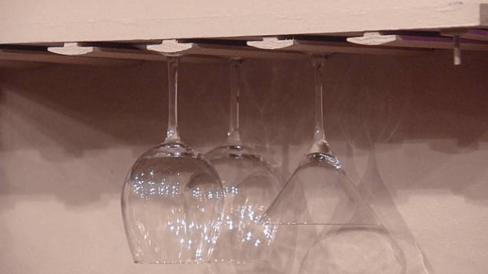 Did You Know You Could DIY a Hanging Wine Glass Rack with Floor Molding