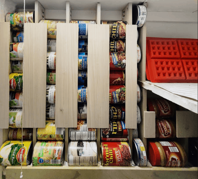 Canned Food Storage Organizer Ideas, Canned Goods Storage Rack Plans