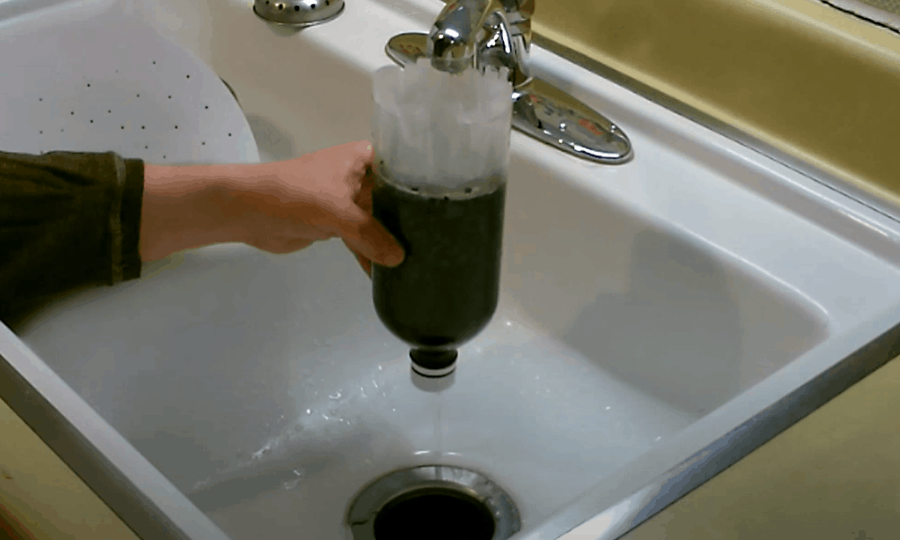 Homemade Water Filter with Diatomaceous Earth