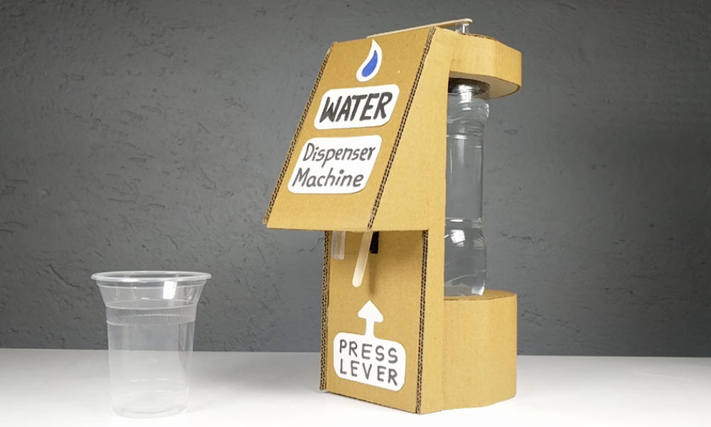 How to Make WATER Dispenser Machine from Cardboard DIY