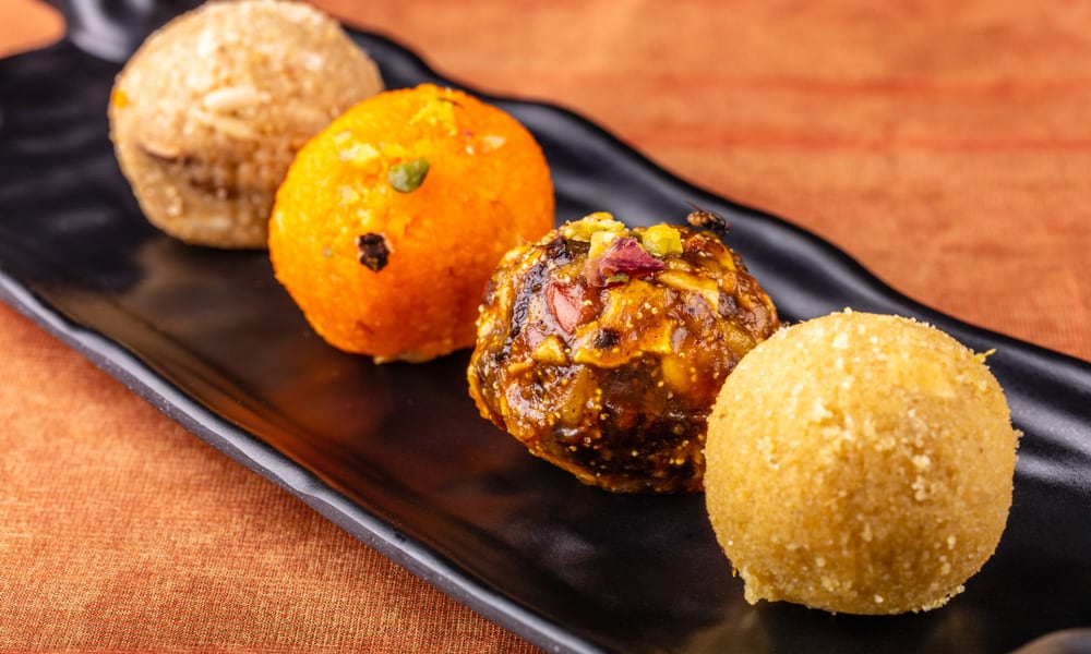 Indian Street Food Moong Dal Ladoo