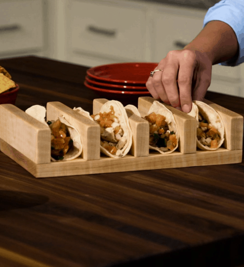 Maple Taco Holder from the Family Handyman