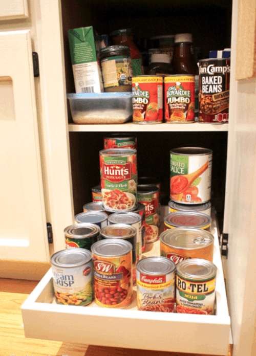 Organize Your Pantry with DIY Slide-Out Cabinet Shelves