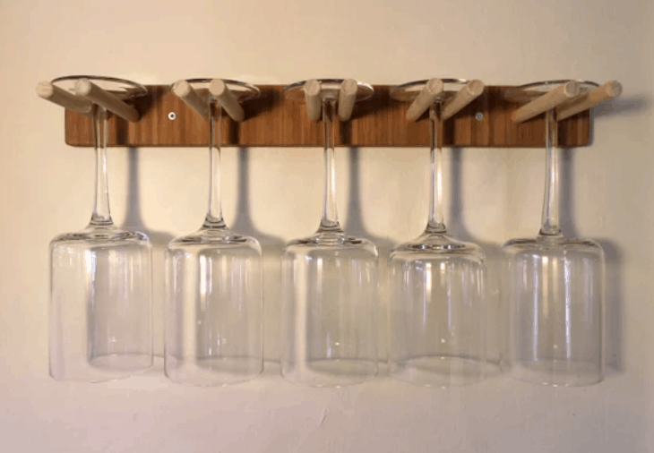 Scrap Wood Wine Glass Rack