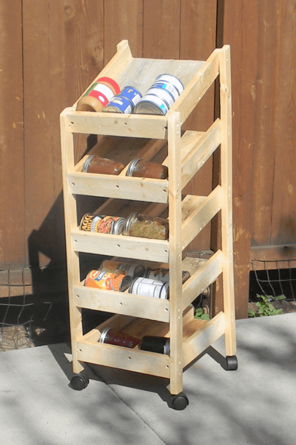 Standing Rotating Can Rack