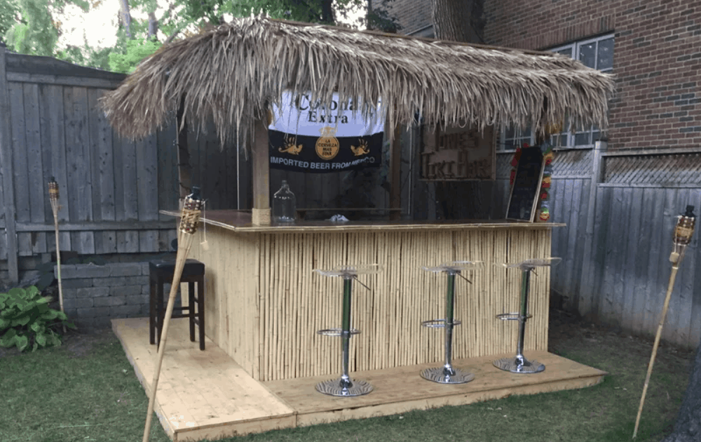 21 Easy Homemade Tiki Bar Plans - Free Diy Outdoor Bar Plans With Roof