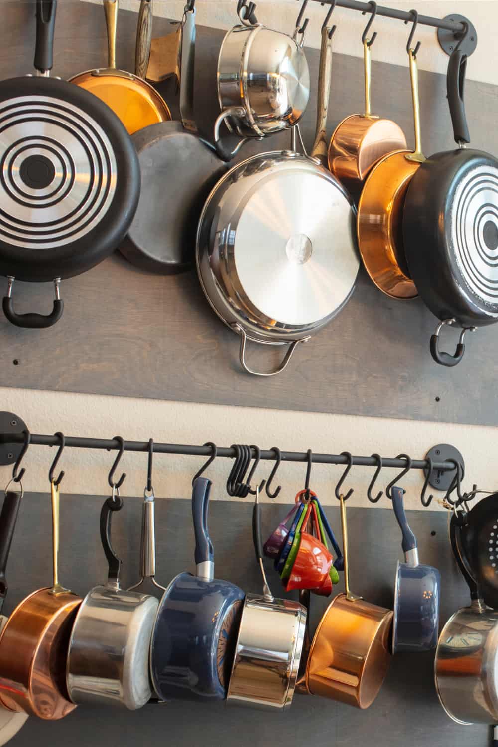 GeekDigg Pot & Pan Organizer, Silver, 10+ Pots & Pans, 6 DIY