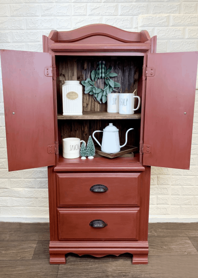 DIY Coffee Bar – Armoire Makeover