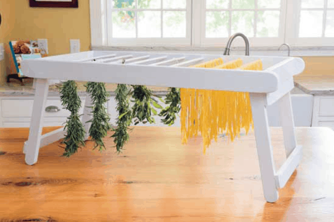 DIY Drying Rack for Pasta, Herbs and More