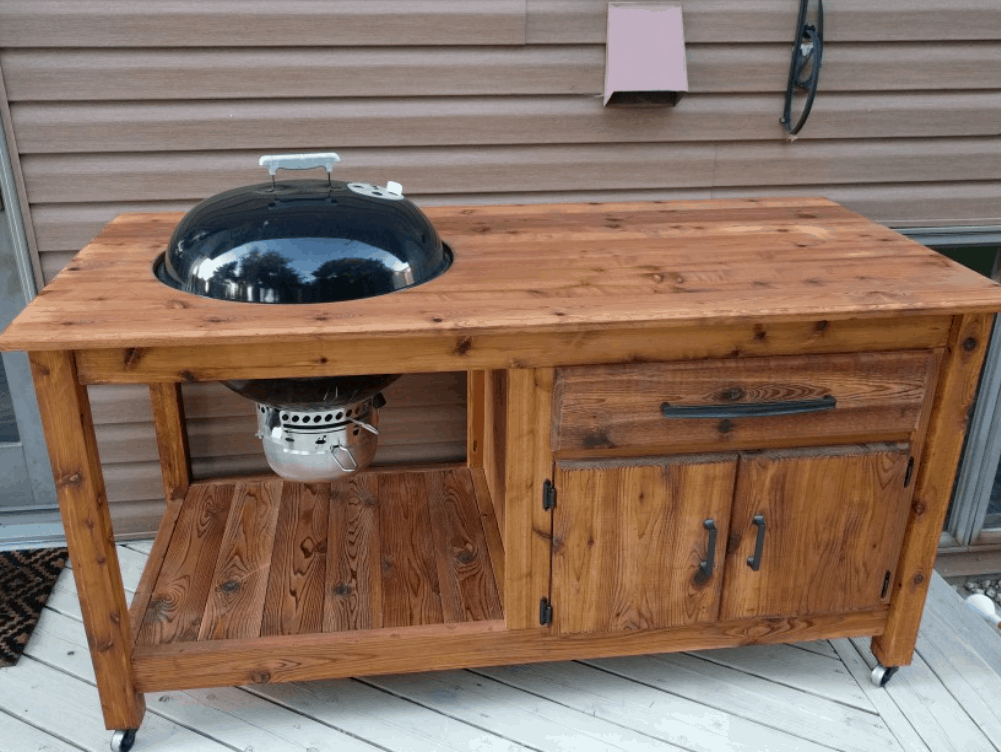 DIY Grill Cart for a Charcoal Kettle