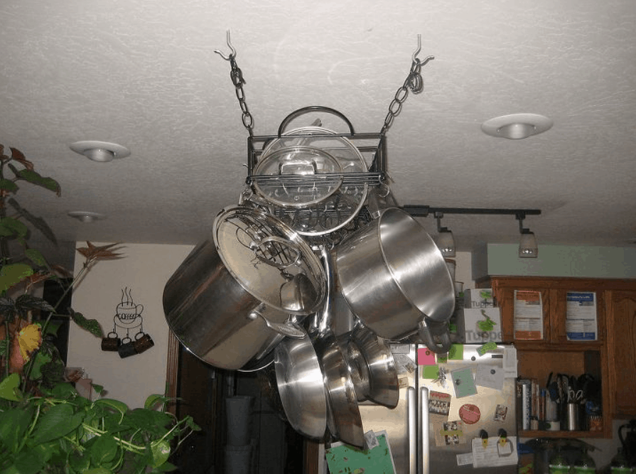 DIY Hanging Pot Pan Rack