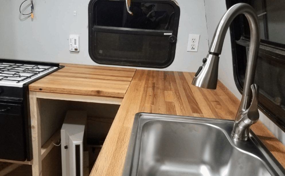 DIY Reclaimed Butcher Block Countertop