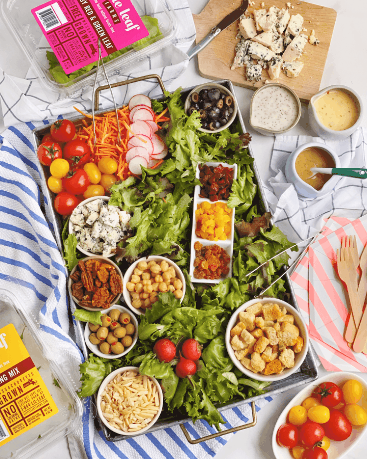 DIY Salad Bar Grazing Board