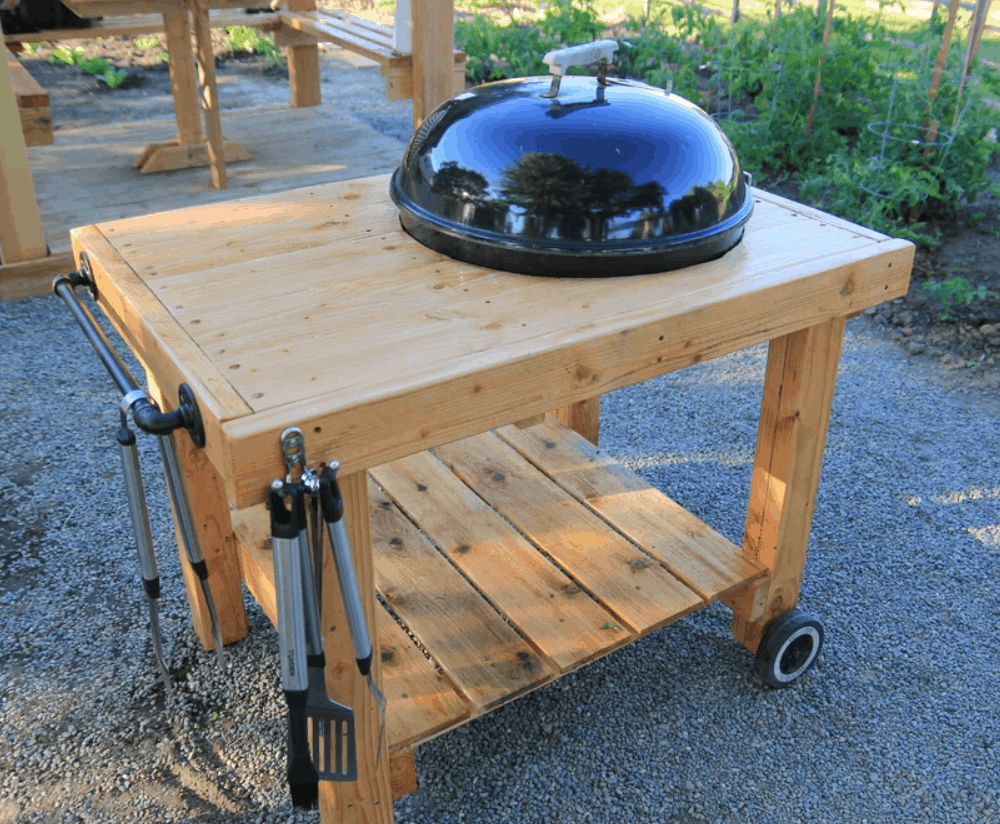 DIY Weber Grill Cart BBQ Station