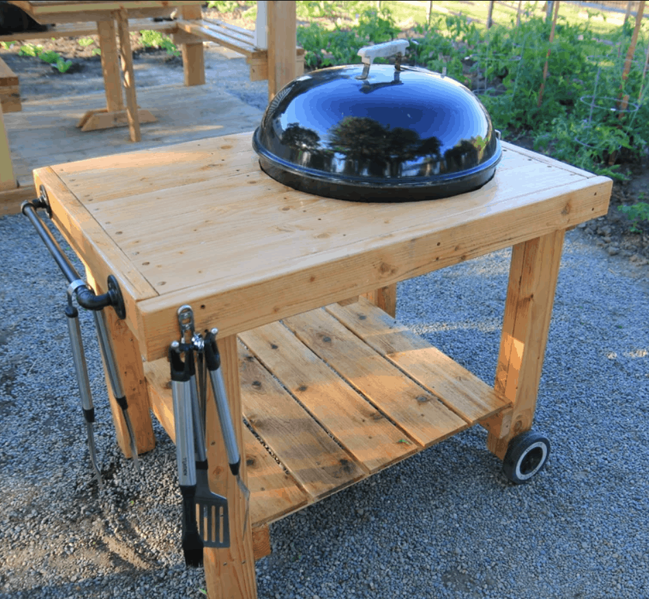 DIY Weber Grill Cart BBQ Station