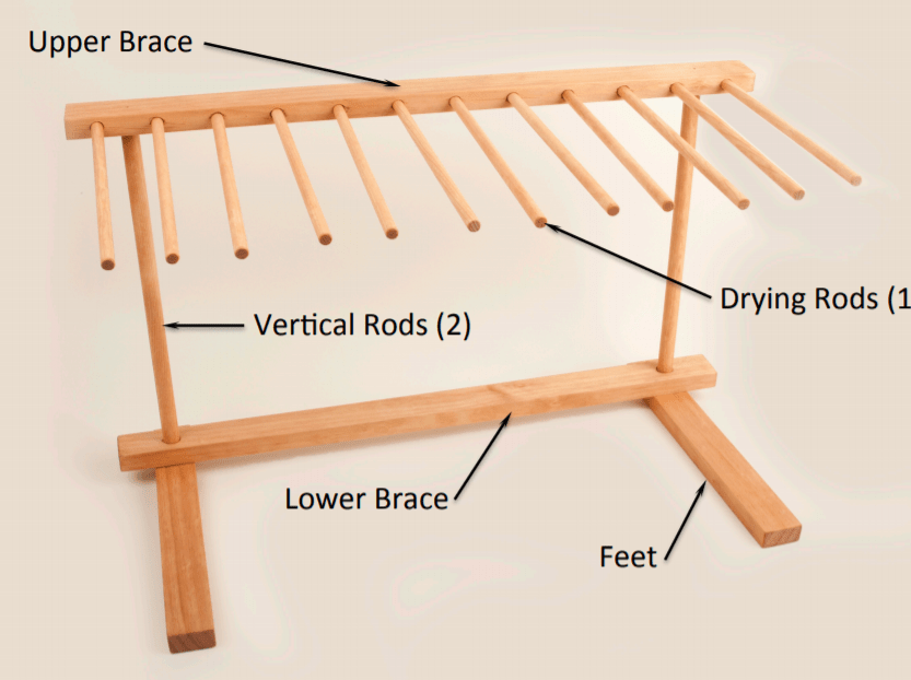 Wood Pasta Drying Rack, Collapsible Homemade Pasta Drying Rack