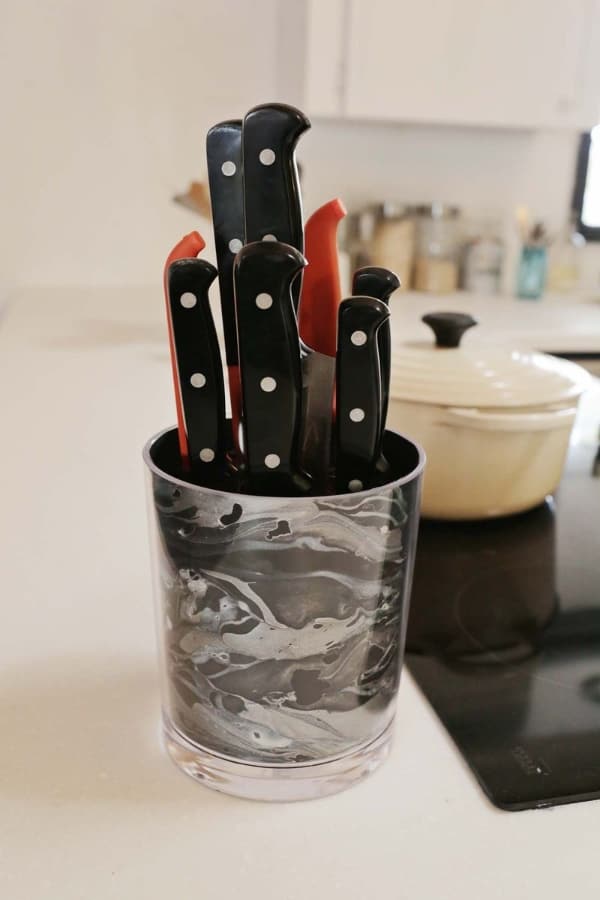 Easy Marbled Knife Holder