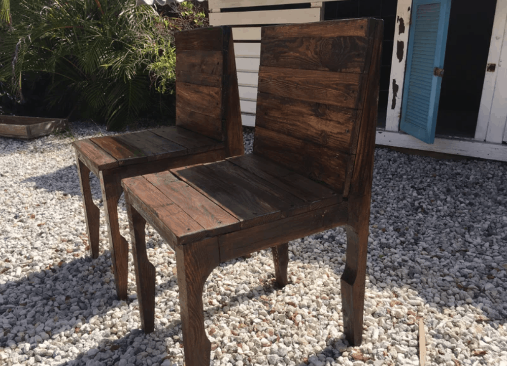 Elegant Pallet Wood Dining Chairs