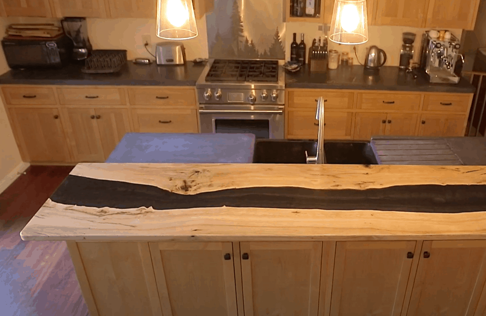 Epoxy River Table Style Bar Top