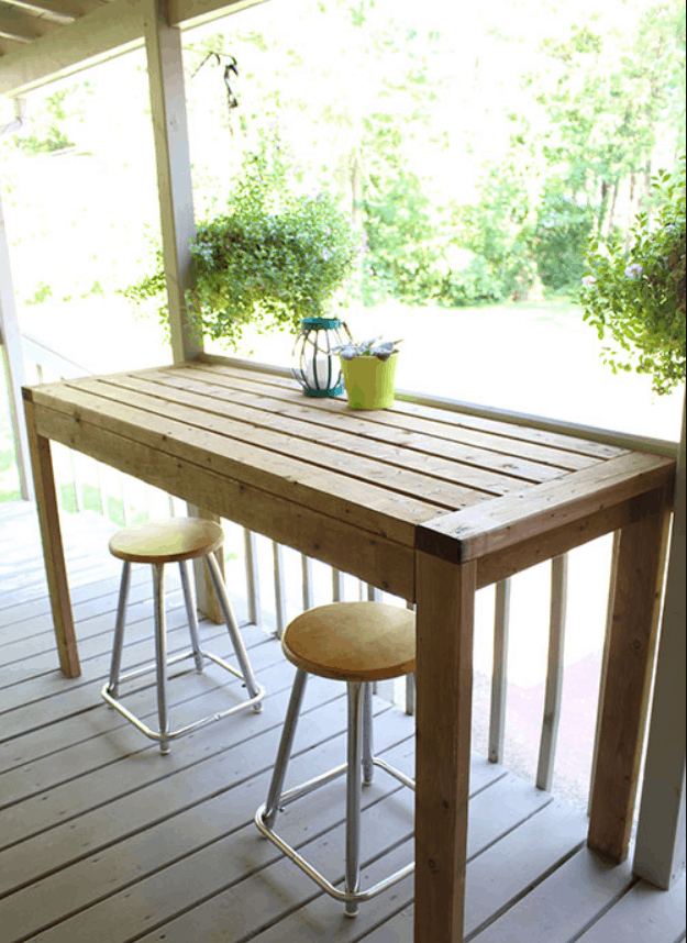 How to Build a 2×4 Outdoor Bar Table