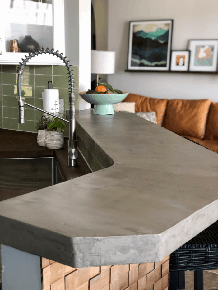 How to DIY a Concrete Bar Top in a Weekend