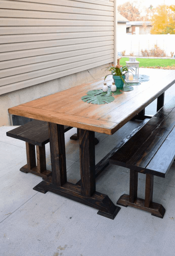 17 Homemade Outdoor Dining Table Plans, Diy Outdoor Patio Table Plans