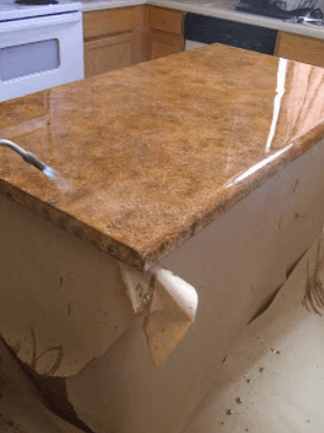 Painted kitchen counter tops