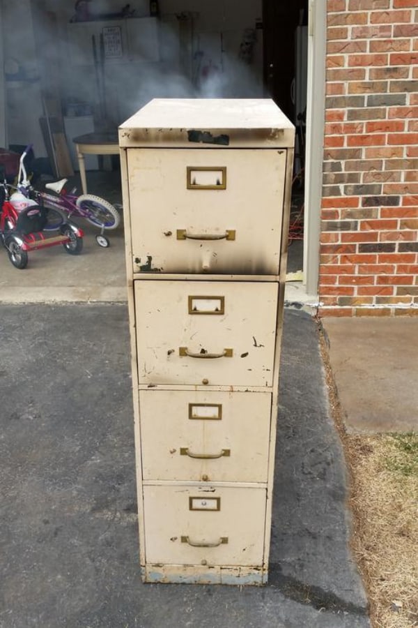 Pellet Smoker in File Cabinet 