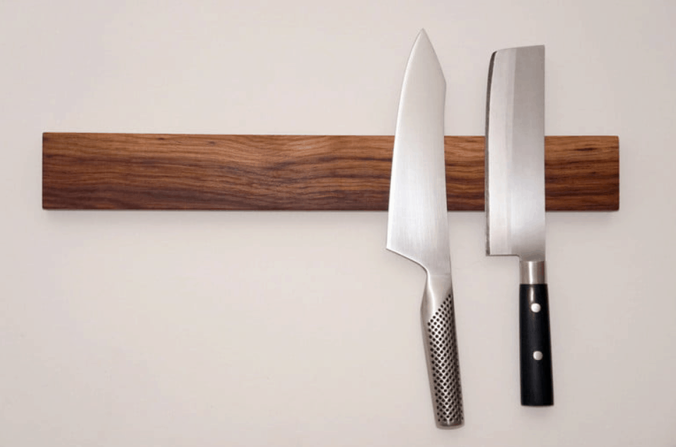 How to Make a No Drill DIY Magnetic Knife Rack • Grillo Designs