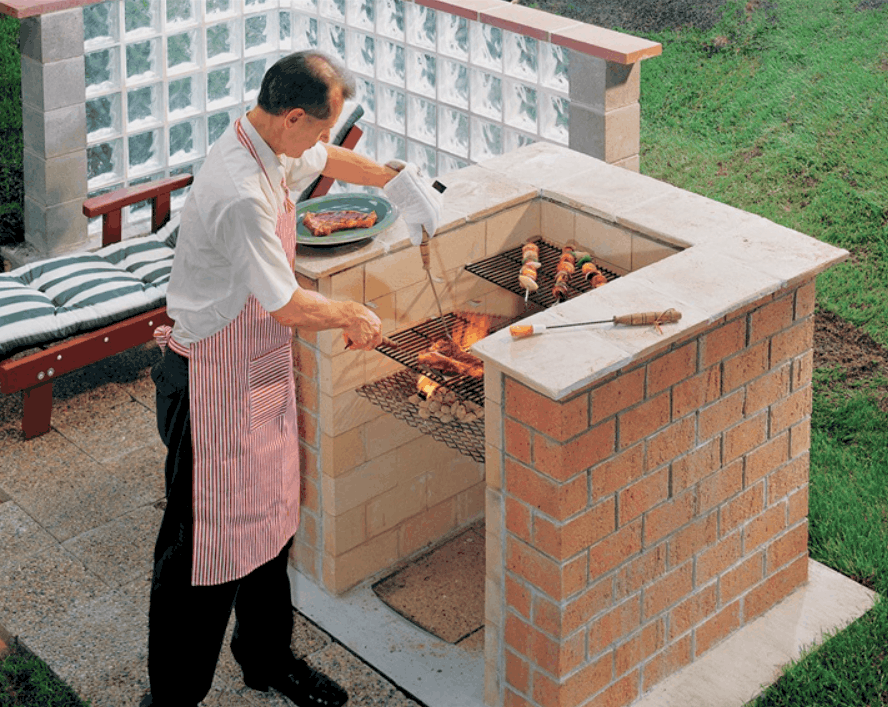 19 Homemade Brick Barbecue Plans You, Outdoor Brick Charcoal Grill Ideas