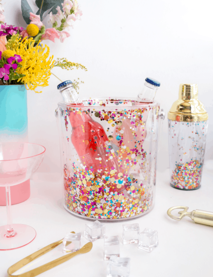 DIY Confetti Ice Bucket