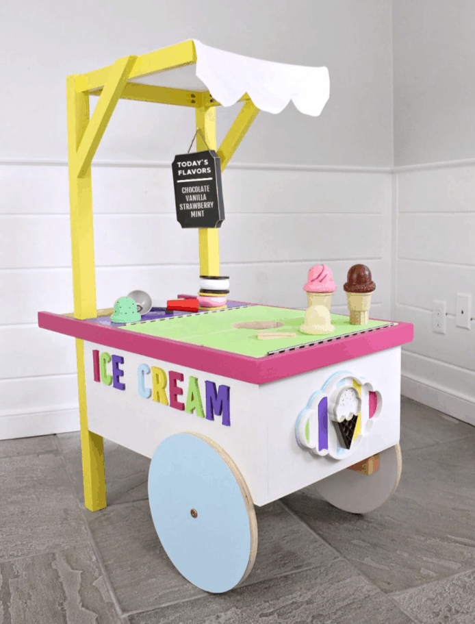 DIY Kids Play Ice Cream Cart